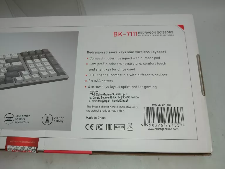 KLAWIATURA BEZPRZEWODOWA REDRAGON BK-7111 KOMPLET
