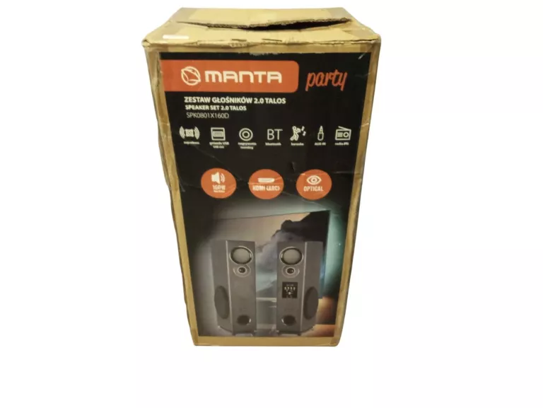 ZESTAW GŁOŚNIKÓW HI-FI 2.0 MANTA TALOS SPK0801X160D 80W