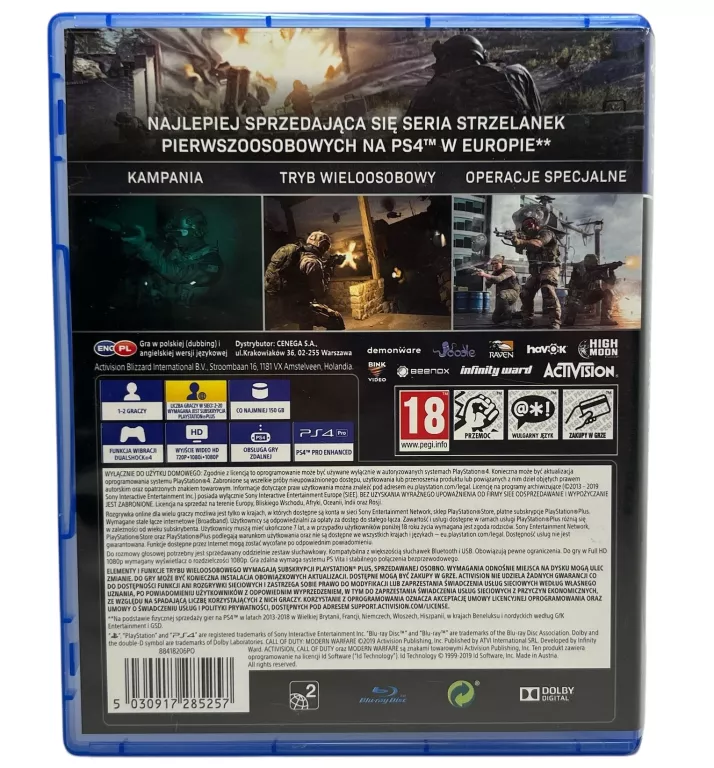 GRA NA PS4 CALL OF DUTY MODERN WARFARE (PL)