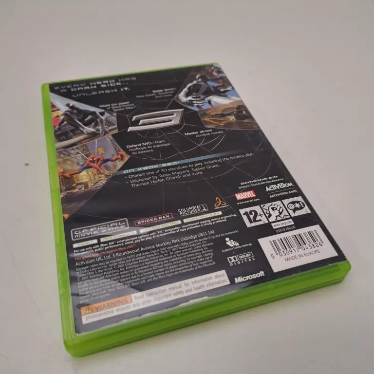SPIDER-MAN 3 XBOX 360