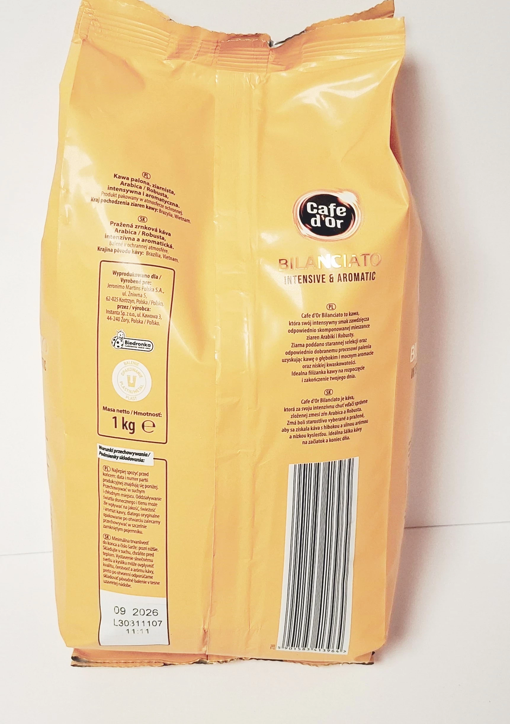 kawa-ziarnista-cafe-dor-cafe-doro-1kg-ean-gtin-5901583409509