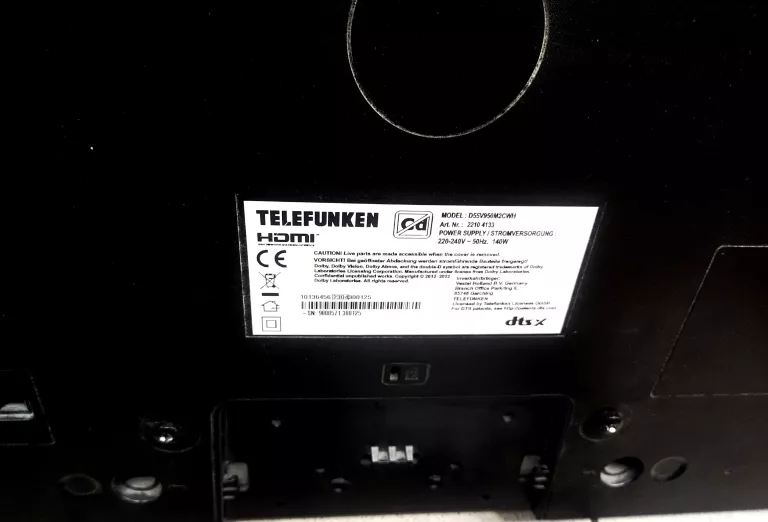 TELEWIZOR LED TELEFUNKEN D55V950M2CWH 55" 4K UHD CZARNY