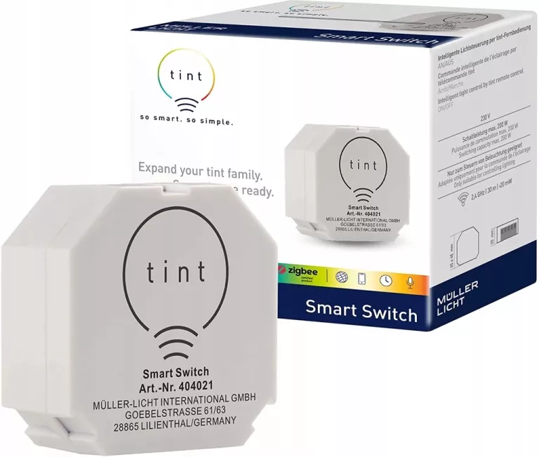 TINT SMART SWITCH MULLER LICHT ZIGBEE ALEXA