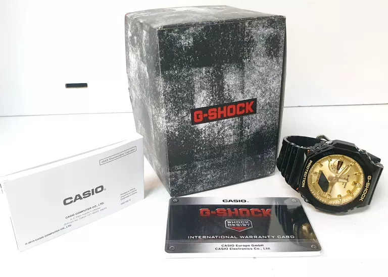 ZEGAREK CASIO G-SHOCK GA-2100GB-1AER ZŁOTY KOMPLET
