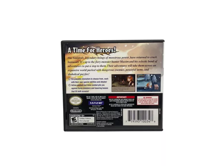 GRA NINTENDO DS LUFIA CURSE OF THE SINISTRALS