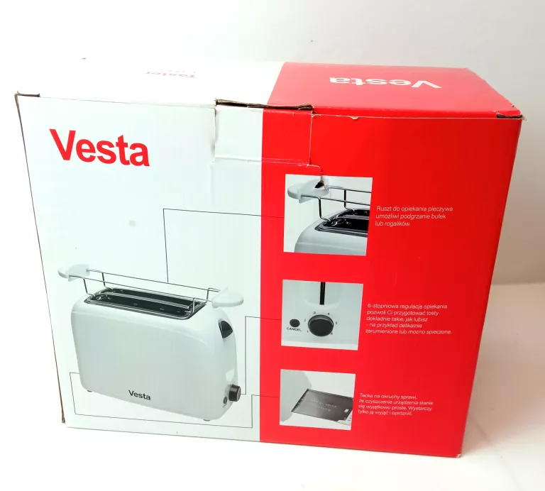 TOSTER OPIEKACZ PIECZYWA VESTA ETM01 800W