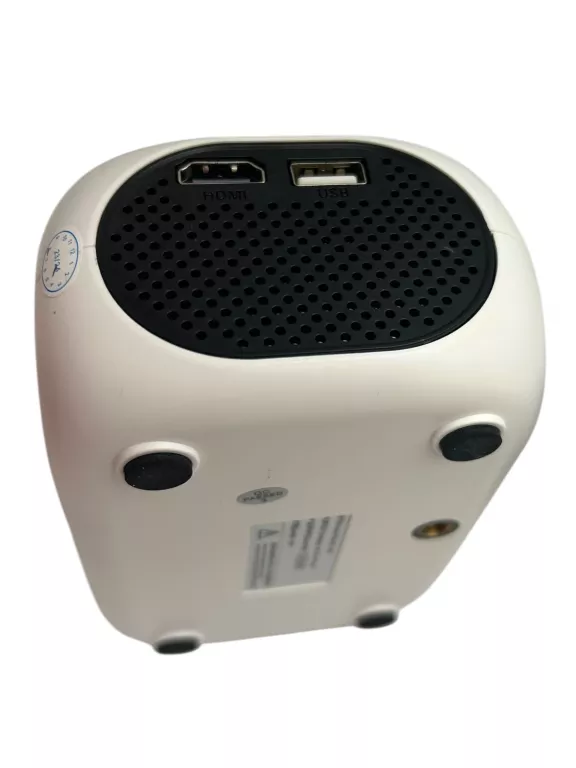 PRZENOŚNY PROJEKTOR RZUTNIK Z DŹWIĘKIEM M24 ŻÓŁTY LED FULL HD 360 STOPNI
