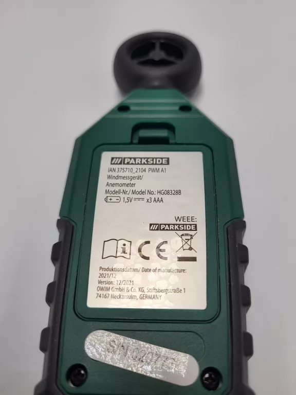 ANEMOMETR PARKSIDE PWM A1