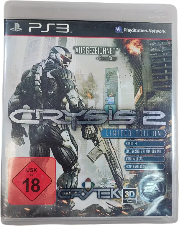 GRA NA KONSOLE PS3 CRYSIS 2 NIEMIECKA WERSJA PLAYSTATION 3