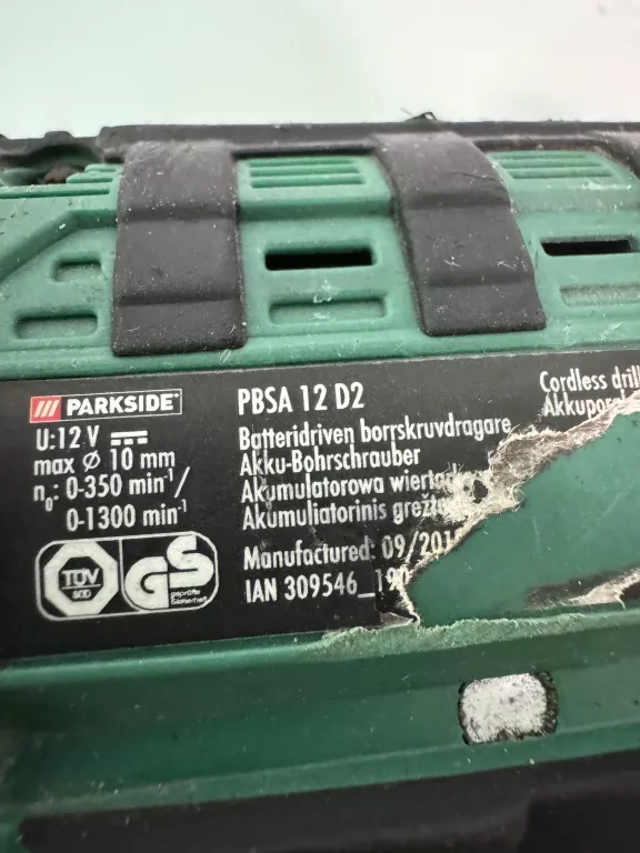 WKRENTARKA PARKSIDE PBSD 12D2 ŁADOWARKA AKUMULATOR