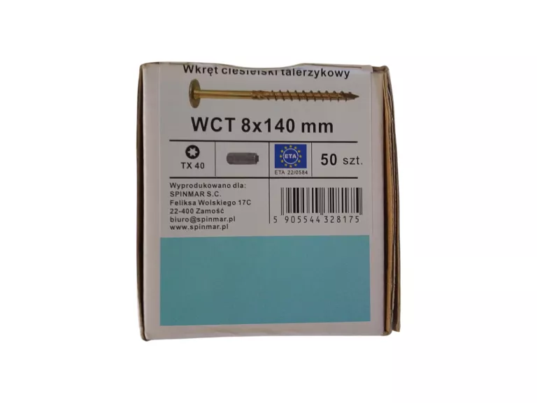 WKRĘTY CIESIELSKIE 8X140 MM TALERZOWE - 50 SZT