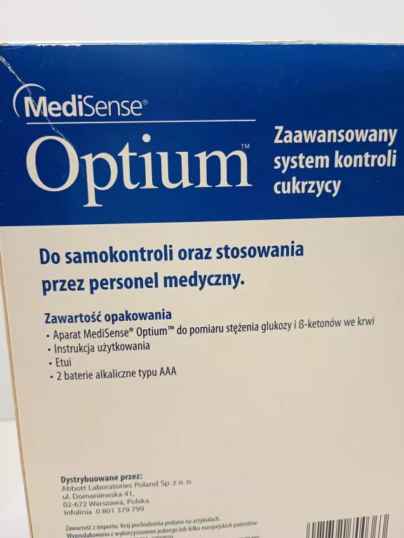 GLUKOMETR MEDI SENSE OPTIMUM ZESTAW DO KONTROLI CUKRZYCY