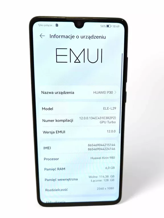 TELEFON HUAWEI P30 128GB NIEBIESKIE SZKŁO