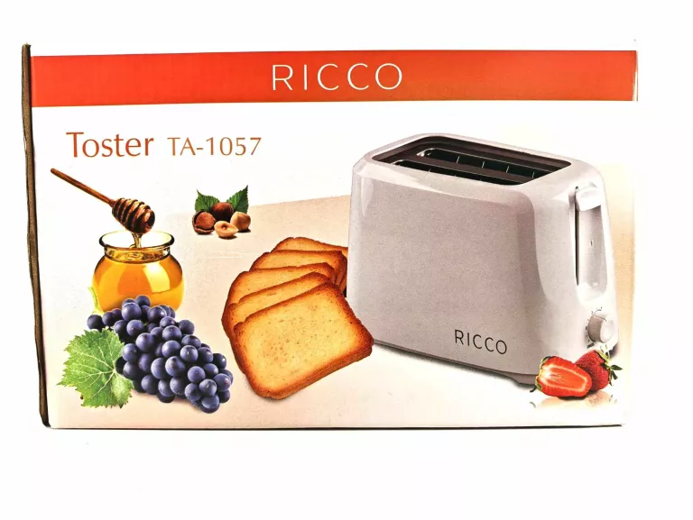 TOSTER 700W BIAŁY RICCO TA-1057