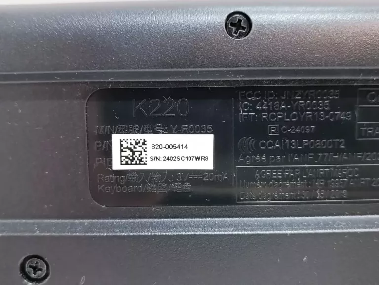 KLAWIATURA+MYSZ LOGITECH K220
