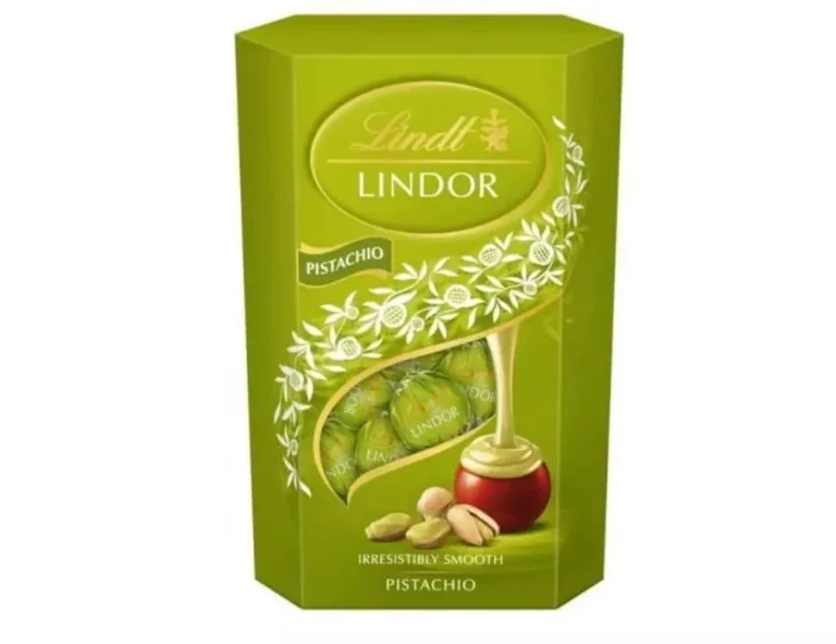 LINDT LINDOR PRALINY PRALINKI PISTACJOWE PISTACJA CZEKOLADA MLECZNA 200G