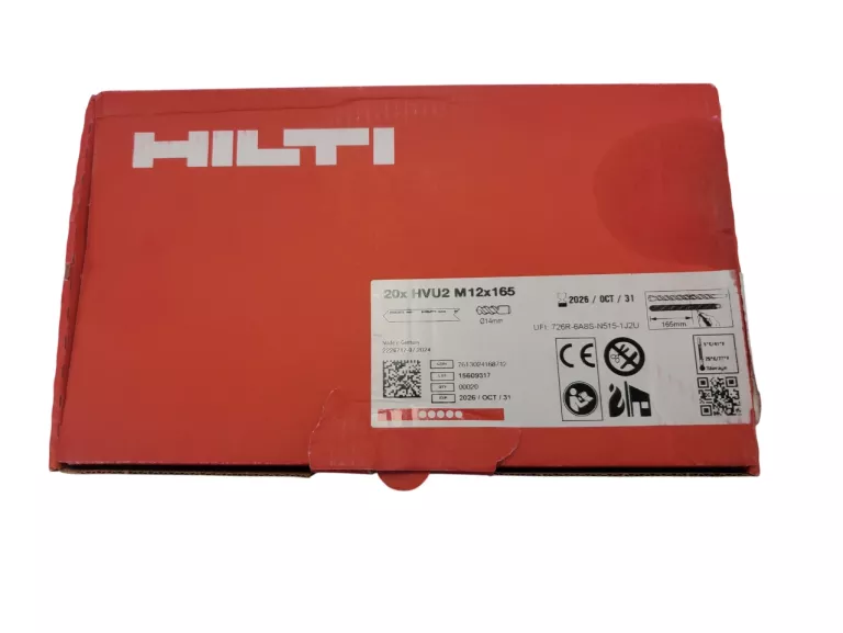 PATRON FOLIOWY Z KLEJEM HILTI HVU2 M12X165