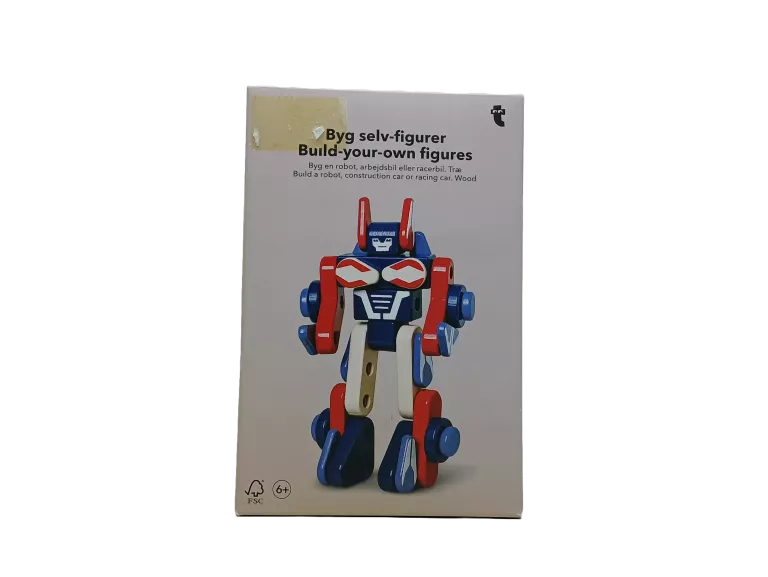 FIGURKA Z DRREWNIANYCH KLOCKÓW TRANSFORMERS 3 W 1