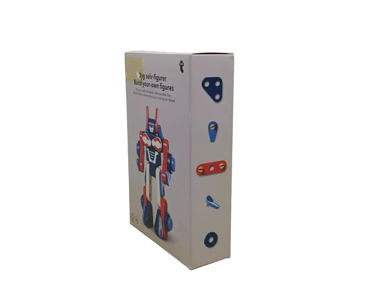 FIGURKA Z DRREWNIANYCH KLOCKÓW TRANSFORMERS 3 W 1