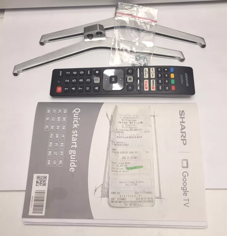 SMART TV SHARP 43GP6765ES 43'' QLED 4K HDR10 GOOGLE TV DOLBY ATMOS