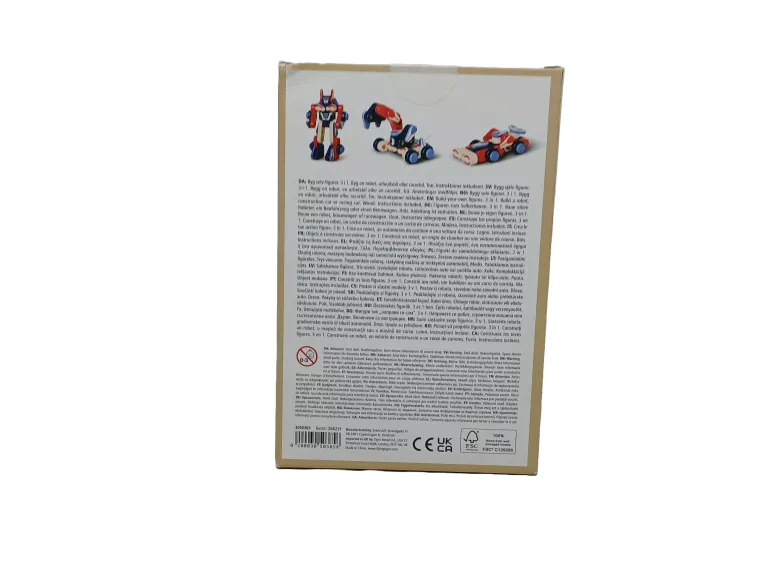 FIGURKA Z DRREWNIANYCH KLOCKÓW TRANSFORMERS 3 W 1