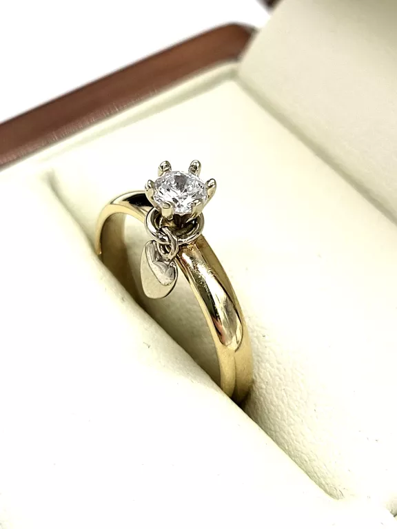 PRZEŚLICZNY ZŁOTY PIERŚCIONEK 585/2,60G