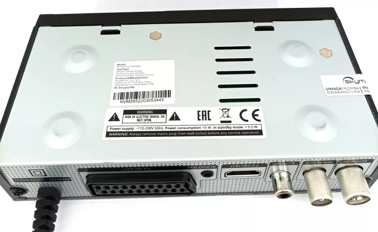 DEKODER SKYMASTER STB M265 DVB-T2/HEVC/H.265 + PILOT