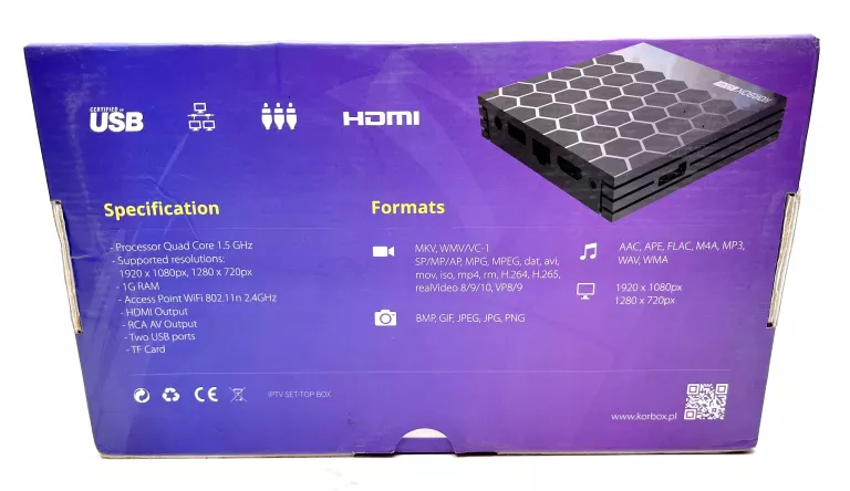 DEKODER KORBOX SOIAV FULL HD 1080 W PUDEŁKU