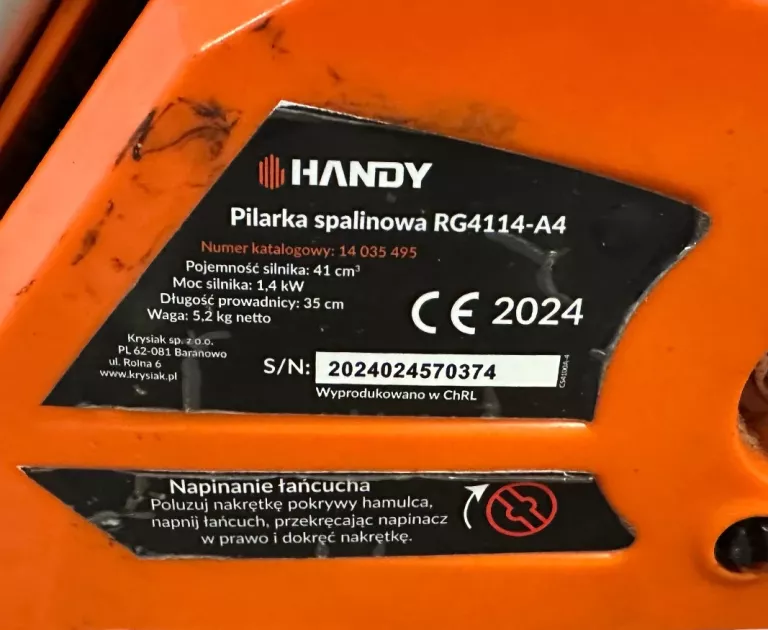 PIŁA SPALINOWA HANDY RG4114-A4