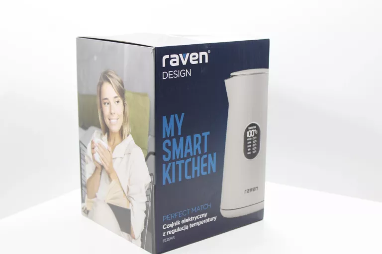 CZAJNIK ELEKTRYCZNY RAVEN EC024S 1,5L 1800W REGULACJA TEMPERATURY SZARY