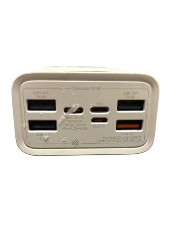POWERBANK BASEUS PPLG-A01 AMBLIGHT 30000MAH PD QC 3.0 65W BIAŁY