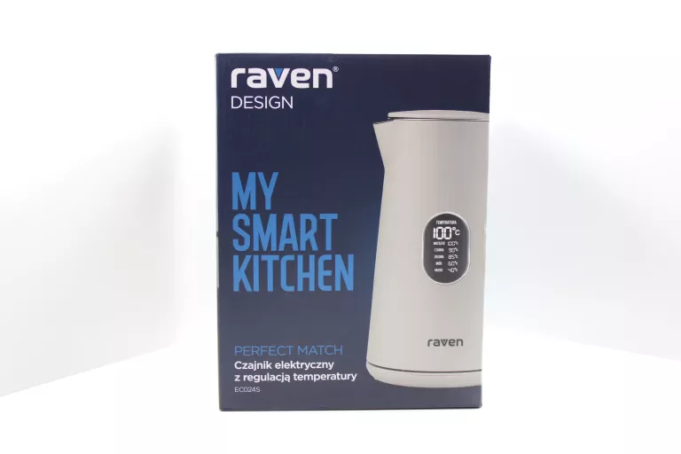 CZAJNIK ELEKTRYCZNY RAVEN EC024S 1,5L 1800W REGULACJA TEMPERATURY SZARY