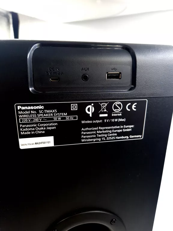 GŁOŚNIK BLUETOOTH PANASONIC SC-TMAX5