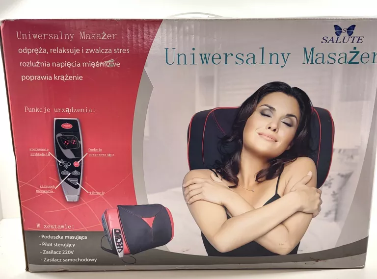 PODUSZKA MASUJĄCA SALUTE UNIWERSALNY MASAŻER PUDEŁKO