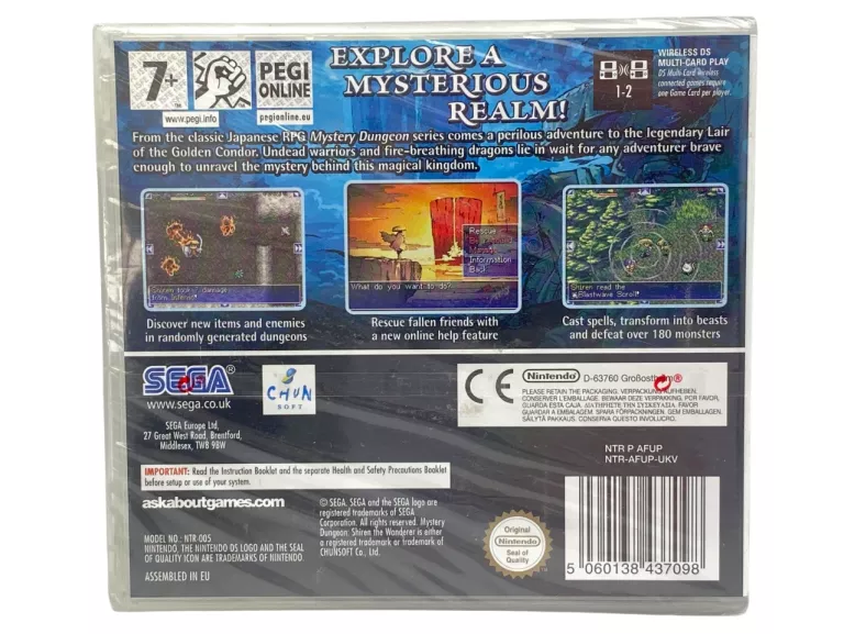 GRA MYSTERY DUNGEON SHIREN THE WANDERER PAL NINTENDO DS FOLIA