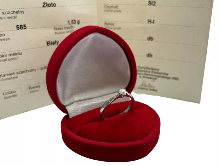 PIERŚCIONEK Z BIAŁEGO ZŁOTA APART 100.396 Z BRYLANTEM 0,17CT SI2/H-I
