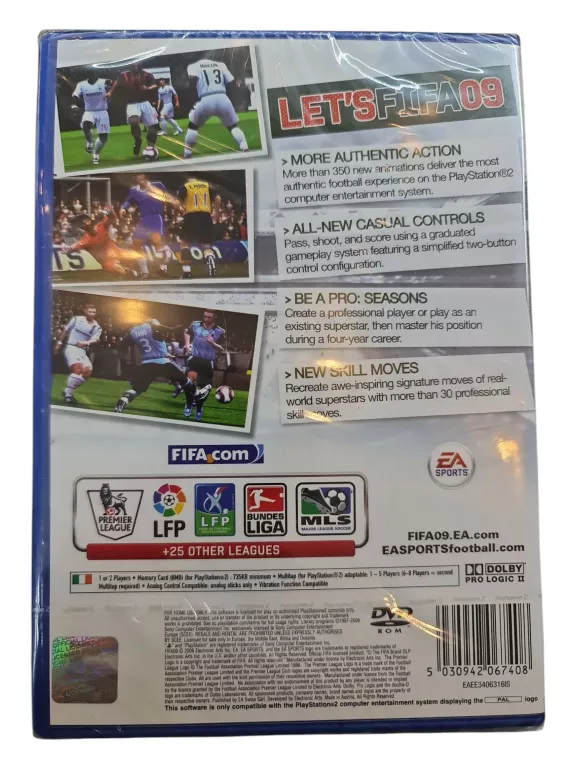 GRA FIFA 09 SONY PLAYSTATION 2 (PS2) FABRYCZNIE ZAPAKOWANA