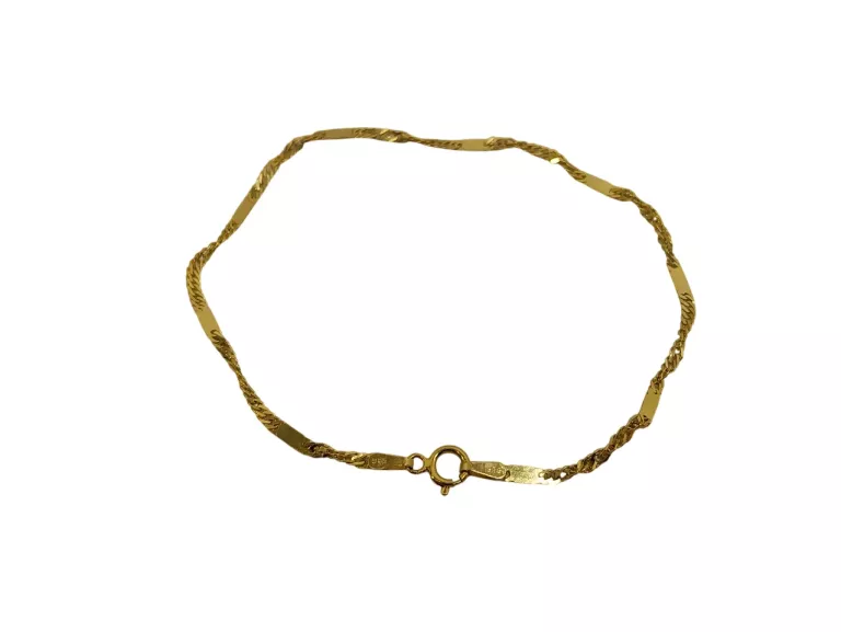 ZŁOTA BRANSOLETKA SINGAPUR PR. 585 W.1,44G DŁ.18,5CM