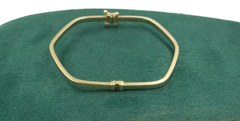 ŁADNA SZTYWNA YES ZŁOTA BRANSOLETKA P375 W4G ŚR 6CM