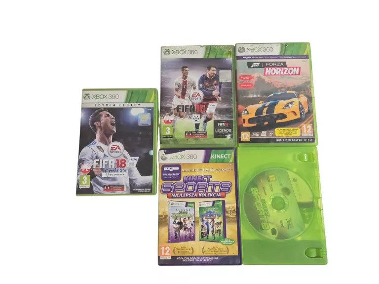 KONSOLA XBOX 360 + 2X PAD + GRY + KINECT + HEADSET 250GB