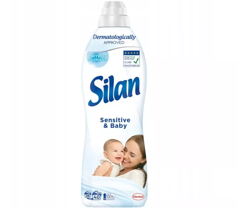 HIPOALERGICZNY PŁYN ZMIĘKCZACZ DO PŁUKANIA TKANIN SILAN SENSITIVE 880ML