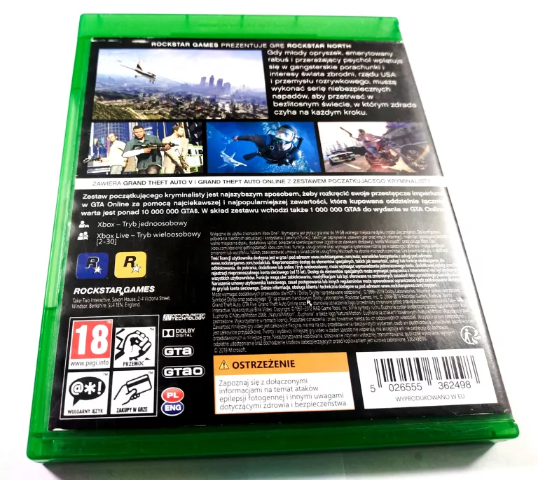 GRA NA XBOX ONE GTA 5 MICROSOFT XBOX ONE