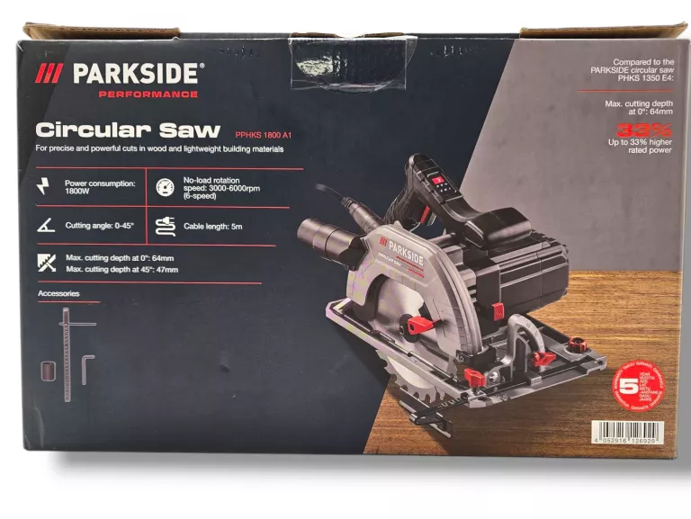 PILARKA TARCZOWA RĘCZNA 190MM 1800W PPHKSA 1800 A1 PARKSIDE PERFORMANCE