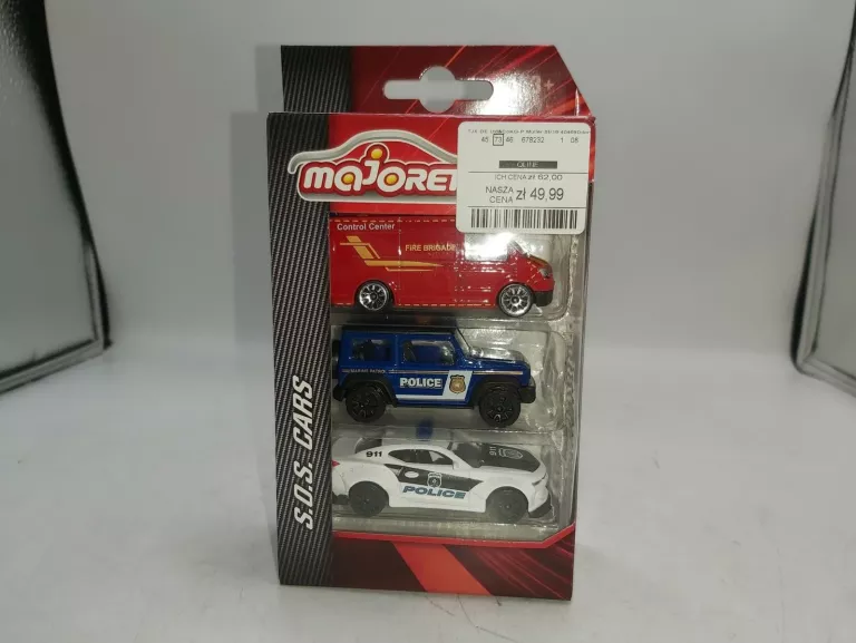 AUTKA MODELE MAJORETTE 3 SZT S.O.S. CARS 2 X POLICE