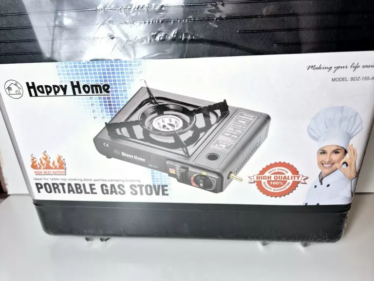 KUCHENKA GAZOWA HAPPY HOME BDZ-155A + DWIE BUTELKI Z GAZEM