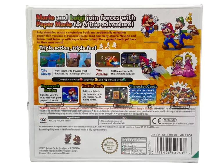 GRA MARIO & LUIGI PAPER JAM BROS PAL NINTENDO 3DS FOLIA!