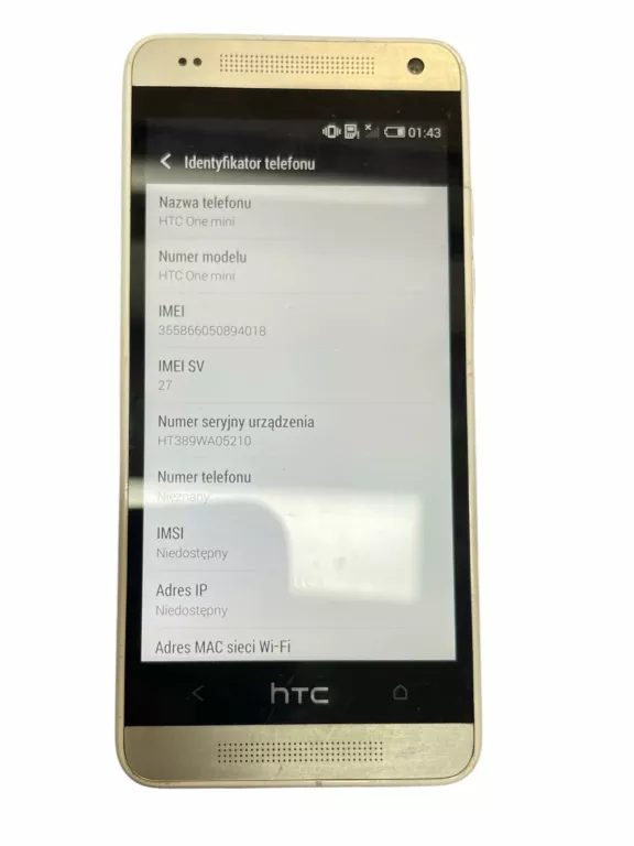 TELEFON/ SMARTFON HTC ONE MINI 16 GB SAM TEL