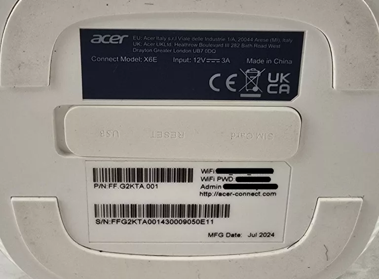 ROUTER ACER CONNECT X6E 5G + ZASILACZ