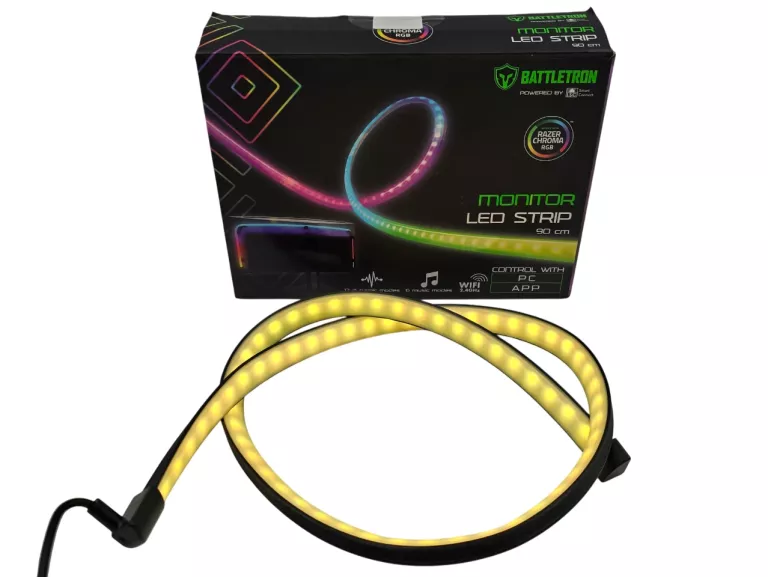 PASEK TAŚMA LISTWA LED 90CM WIELOKOLOROWA RGB APLIKACJA AMBIENT LIGHT