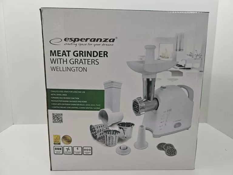 MASZYNKA DO MIELENIA MIĘSA ESPERANZA WELLINGTON EKM033 2200W BIAŁA